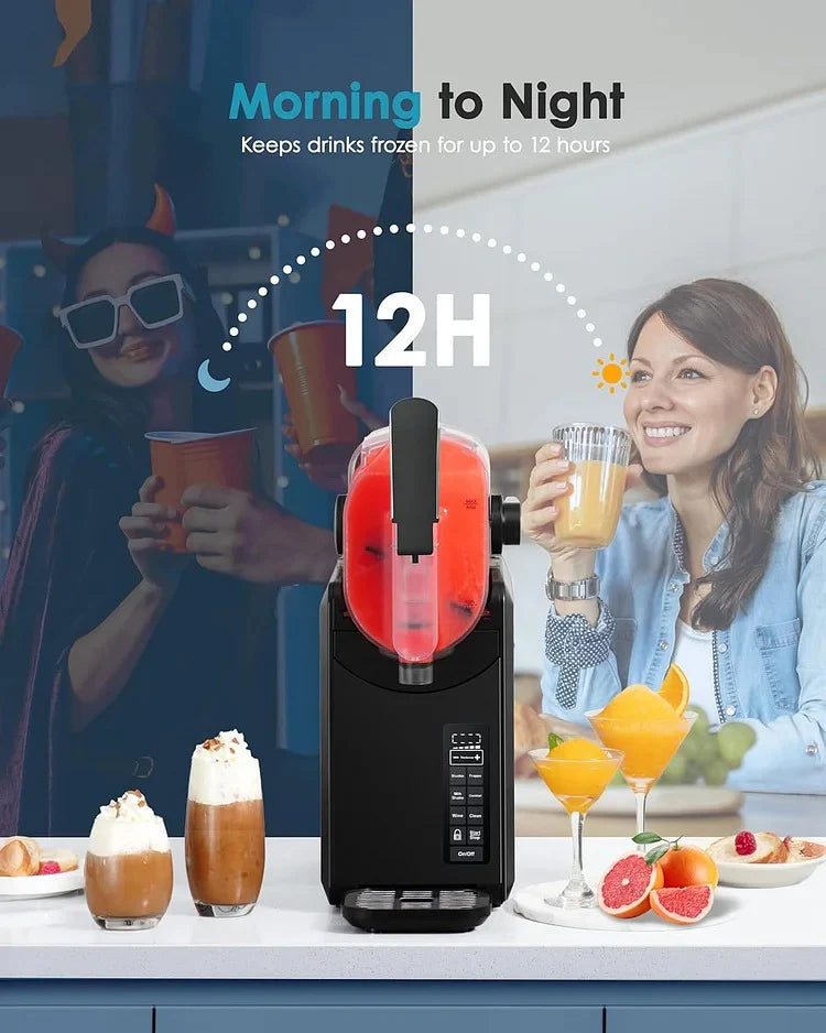 EUHOMY 88oz Slushie Machine, No Ice Needed Slushy Machine for Home, Professional Frozen Drink Maker, Self-Cleaning, 5 Preset Programs, Frozen Margaritas, Frappés, Milkshake.