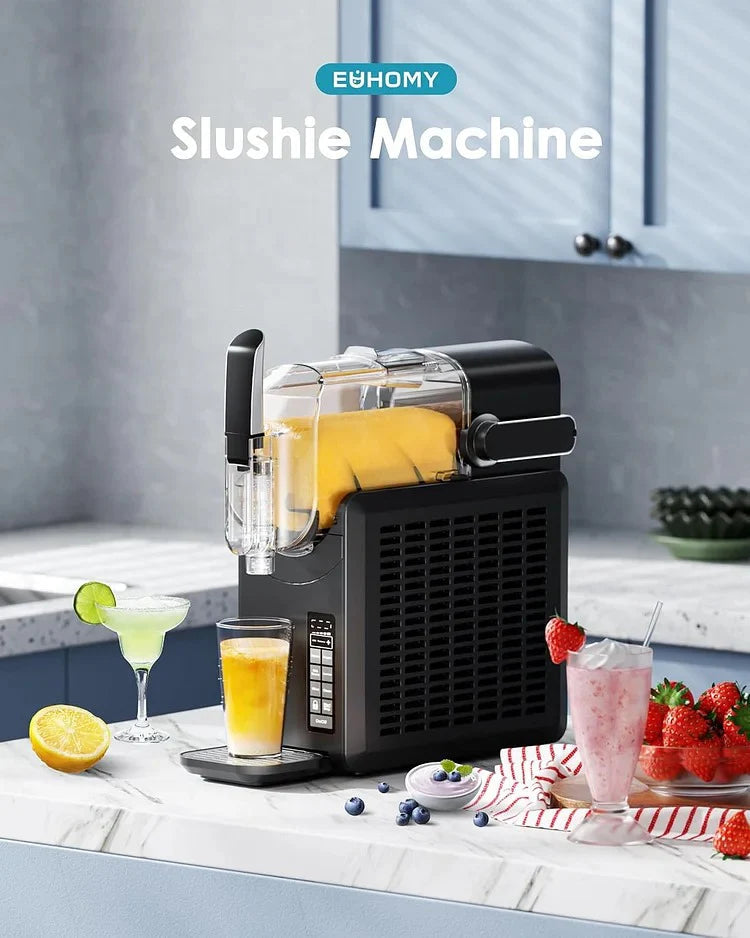 EUHOMY 88oz Slushie Machine, No Ice Needed Slushy Machine for Home, Professional Frozen Drink Maker, Self-Cleaning, 5 Preset Programs, Frozen Margaritas, Frappés, Milkshake.