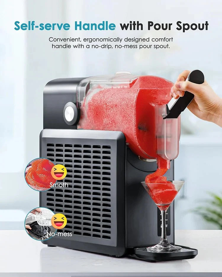 EUHOMY 88oz Slushie Machine, No Ice Needed Slushy Machine for Home, Professional Frozen Drink Maker, Self-Cleaning, 5 Preset Programs, Frozen Margaritas, Frappés, Milkshake.