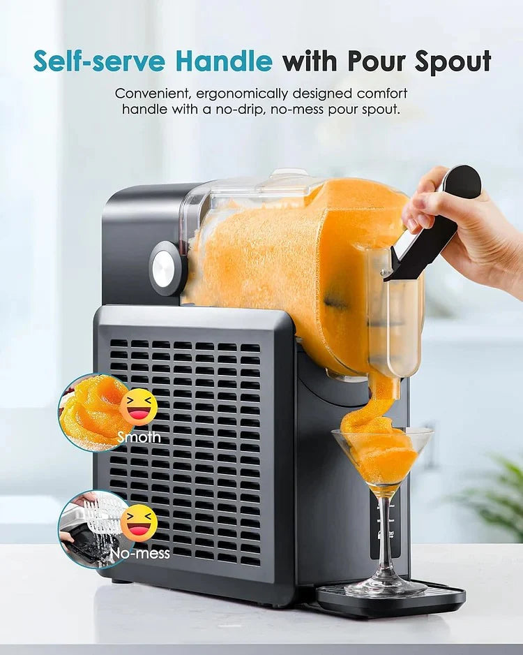 EUHOMY 88oz Slushie Machine, No Ice Needed Slushy Machine for Home, Professional Frozen Drink Maker, Self-Cleaning, 5 Preset Programs, Frozen Margaritas, Frappés, Milkshake.