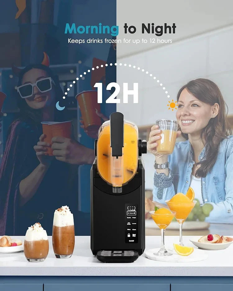 EUHOMY 88oz Slushie Machine, No Ice Needed Slushy Machine for Home, Professional Frozen Drink Maker, Self-Cleaning, 5 Preset Programs, Frozen Margaritas, Frappés, Milkshake.